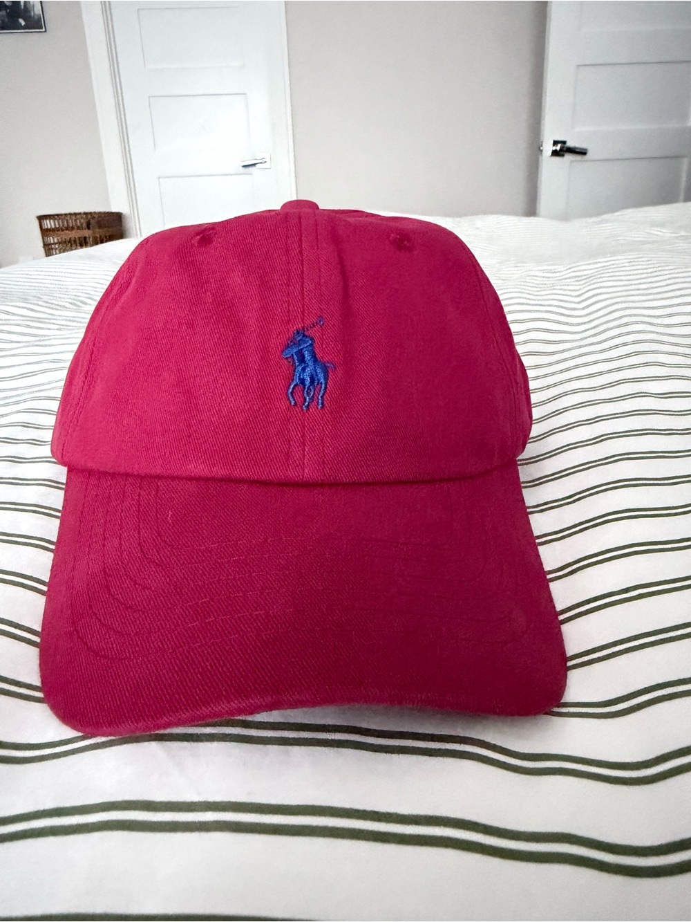 Polo Ralph Lauren Burgundy Baseball Cap Blue Pony Logo NWT